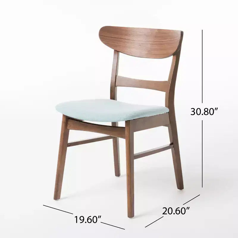 Christopher Knight Home Bryner Ensemble de salle à manger 5 pièces en bois et tissu de style moderne du milieu du siècle