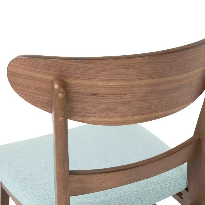 Christopher Knight Home Bryner Ensemble de salle à manger 5 pièces en bois et tissu de style moderne du milieu du siècle