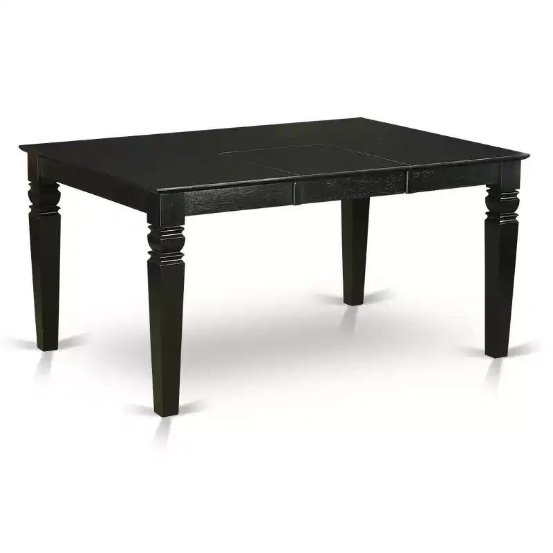 Ensemble de salle à manger 7 pièces HomeStock avec table rectangulaire et chaises noires