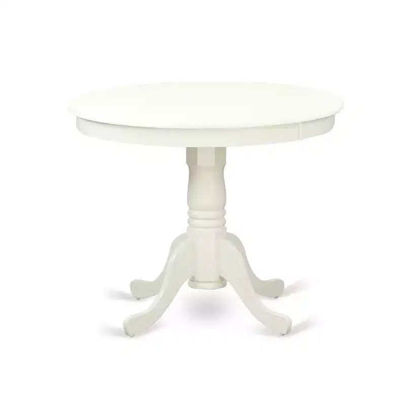 Ensemble de salle à manger HomeStock rond avec chaises en tissu lin 91 cm