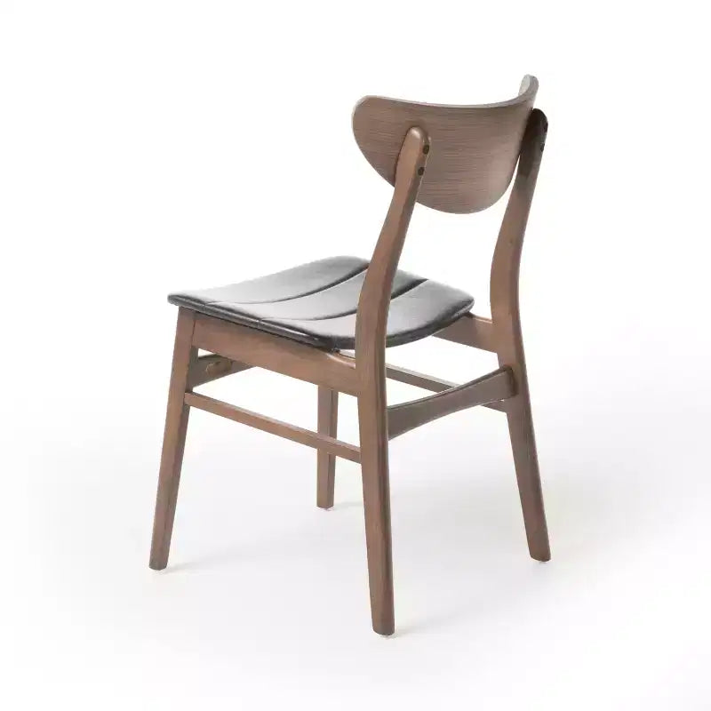 Ensemble de salle à manger 5 pièces Christopher Knight Home Imwalle style moderne du milieu du siècle, revêtement en similicuir, noyer et brun foncé