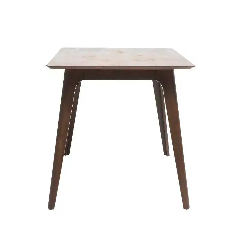 Ensemble de salle à manger 5 pièces Christopher Knight Home Imwalle style moderne du milieu du siècle, revêtement en similicuir, noyer et brun foncé