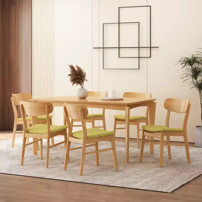 Ensemble de salle à manger 7 pièces en bois et tissu Ballantrae de Christopher Knight Home