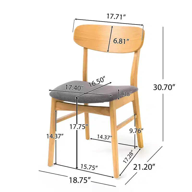 Ensemble de salle à manger 7 pièces en bois et tissu Ballantrae de Christopher Knight Home