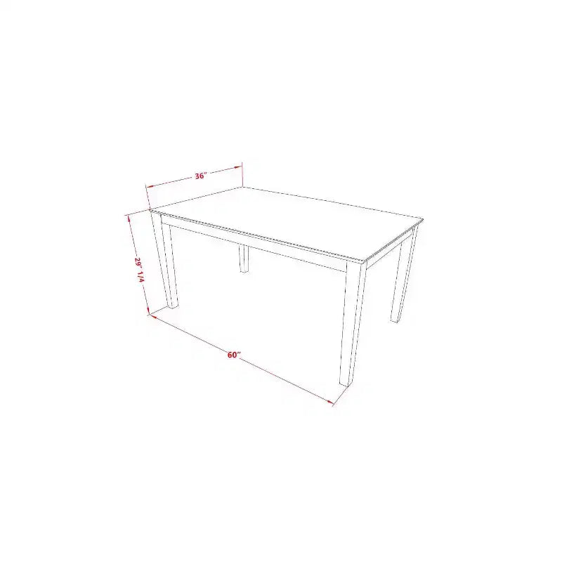 Ensemble de salle à manger de patio Beach 5 pièces, table rectangulaire et chaises, mobilier d'extérieur 60 pouces