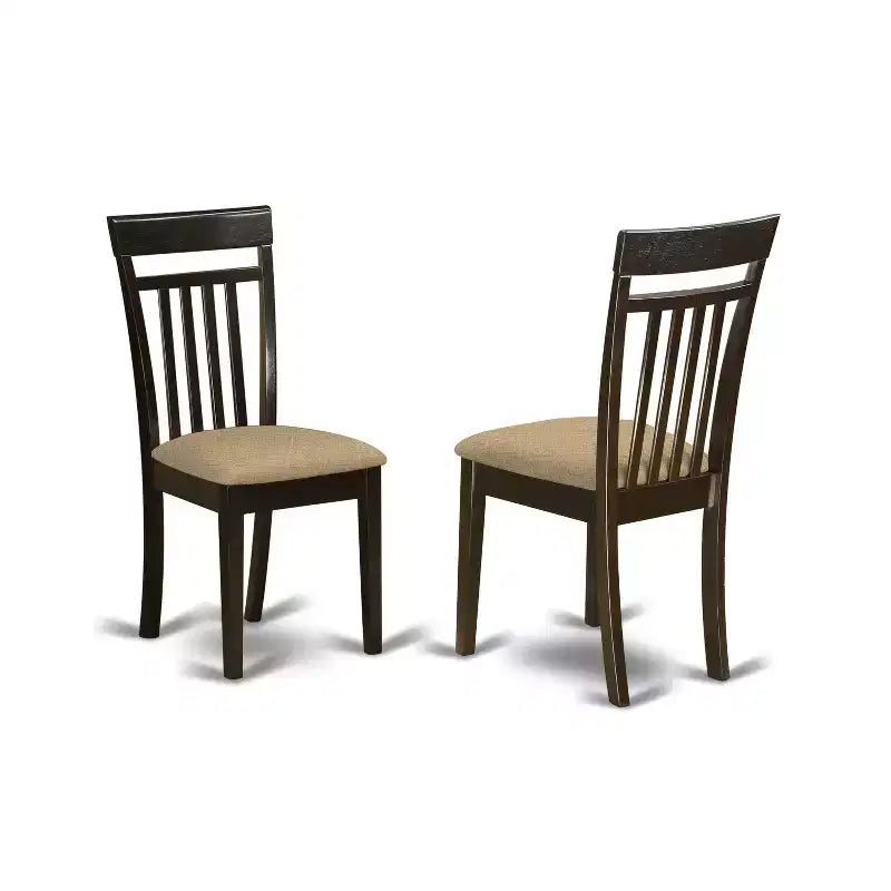 Ensemble table de salle à manger ronde - Petite table avec 4 chaises - Fini cappuccino