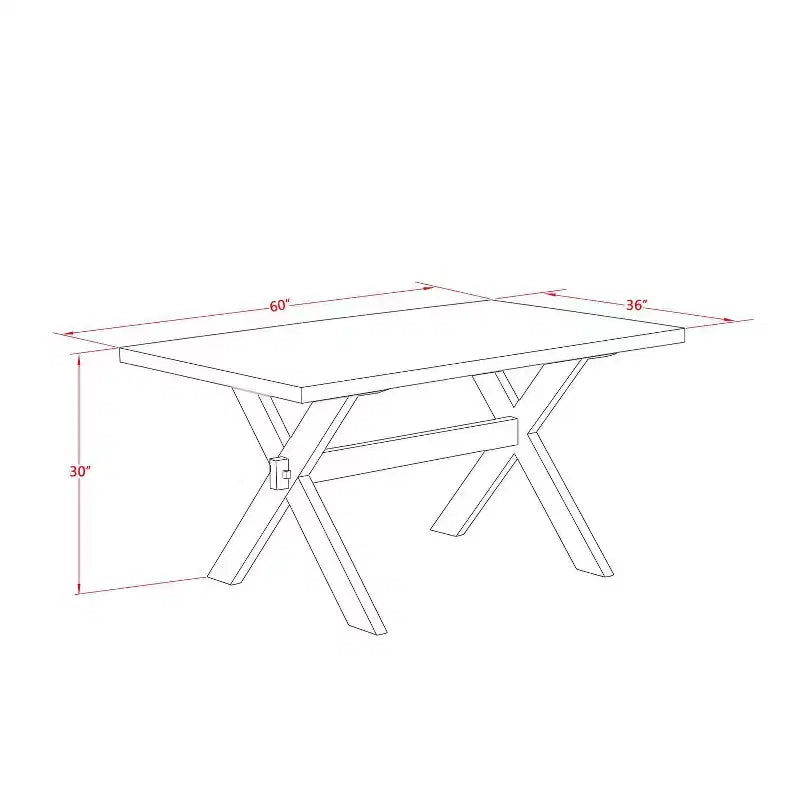 Table de salle à manger HomeStock 5 pièces en bois massif finition chêne naturel avec 4 chaises Parson