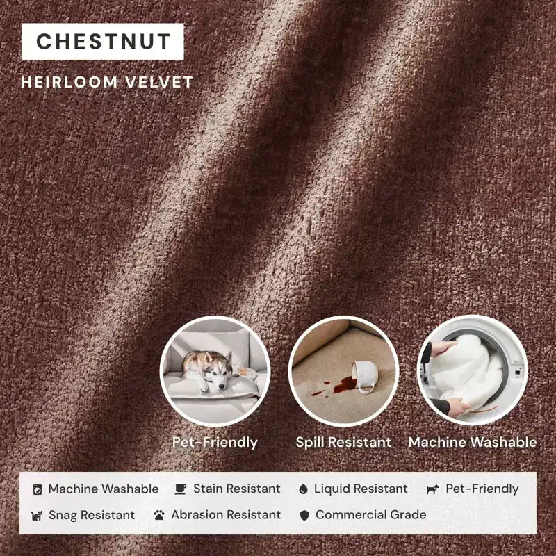 Canapé d'angle en U Anabei modulaire lavable 6 places avec extrémités ouvertes + Pouf | Siège Memorix+ et oreiller profilé