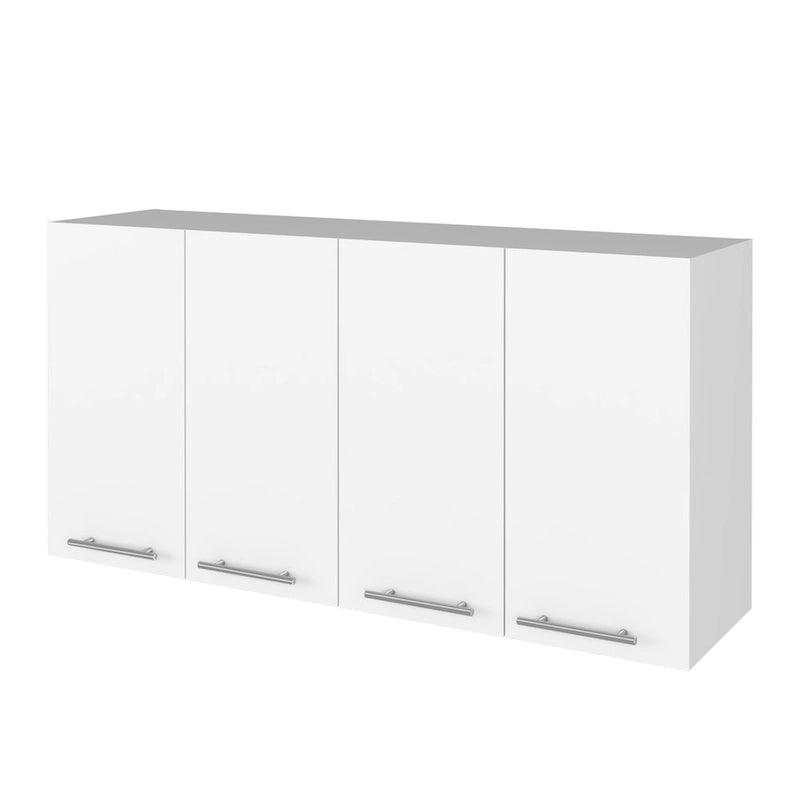 47 Bahut mural blanc avec quatre portes