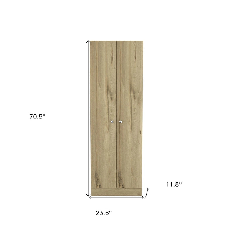 71 Garde-manger ou placard de rangement en bois de chêne - 23,6' X '70,8' X '11,8