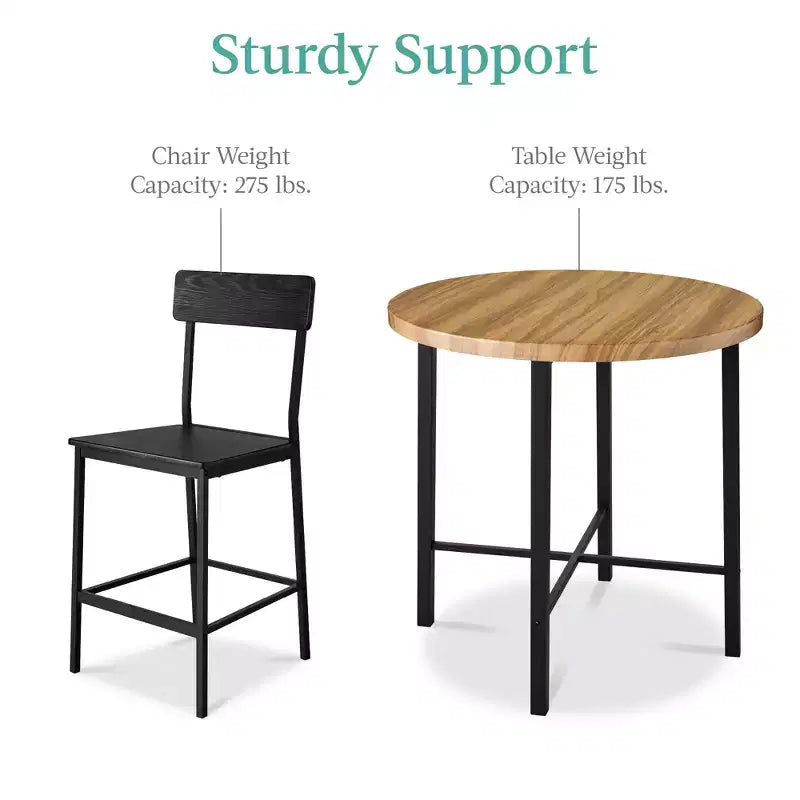 Ensemble de salle à manger moderne 5 pièces, hauteur de comptoir, avec 4 chaises et table épaisse de 3,8 cm, de marque Best Choice Products