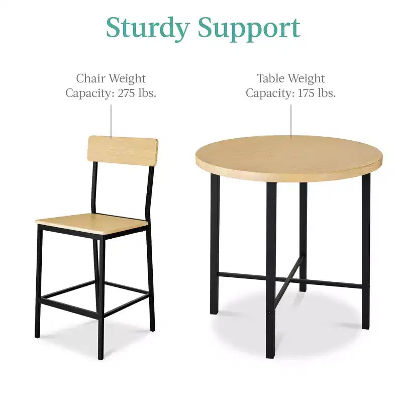 Ensemble de salle à manger moderne 5 pièces, hauteur de comptoir, avec 4 chaises et table épaisse de 3,8 cm, de marque Best Choice Products