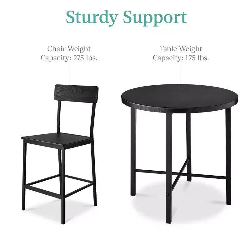 Ensemble de salle à manger moderne 5 pièces, hauteur de comptoir, avec 4 chaises et table épaisse de 3,8 cm, de marque Best Choice Products