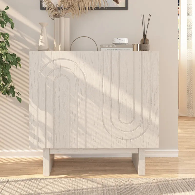 Meuble d'appoint en bois à 2 portes