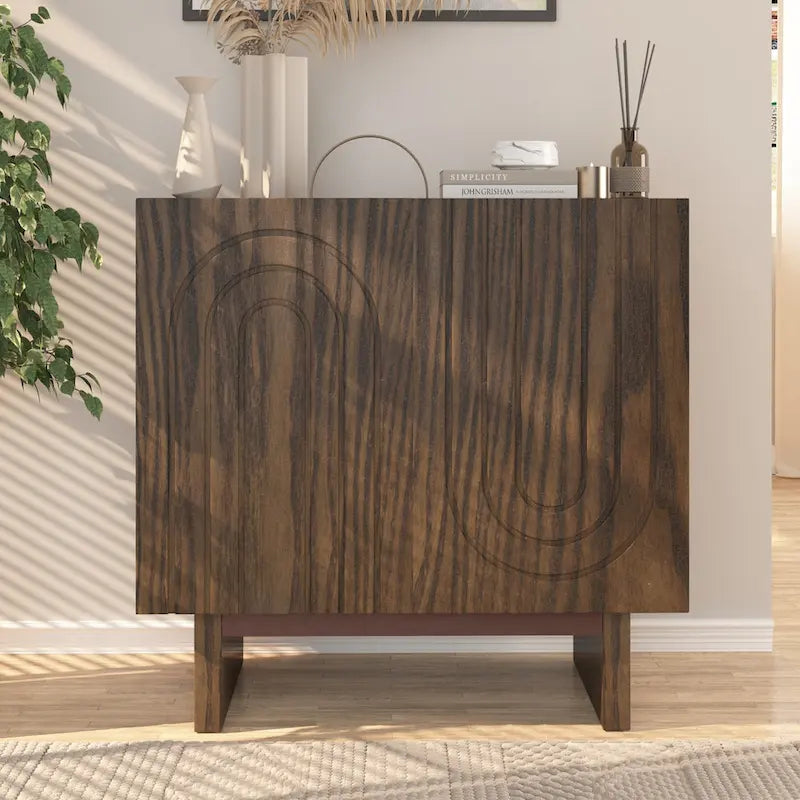 Meuble d'appoint en bois à 2 portes