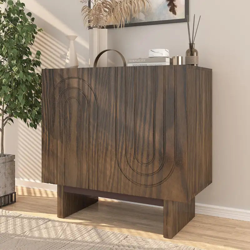 Meuble d'appoint en bois à 2 portes