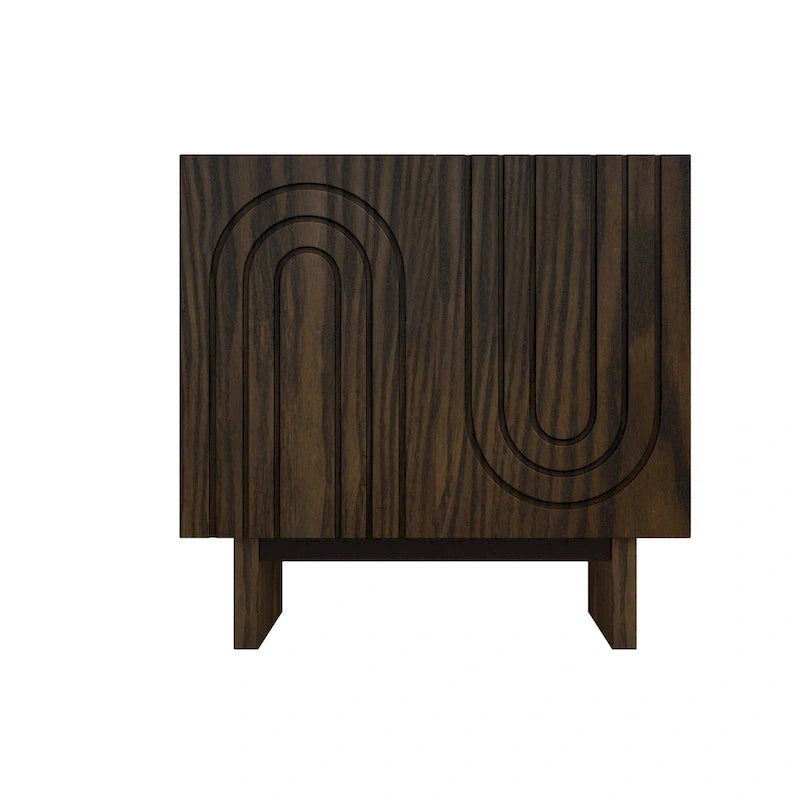 Meuble d'appoint en bois à 2 portes