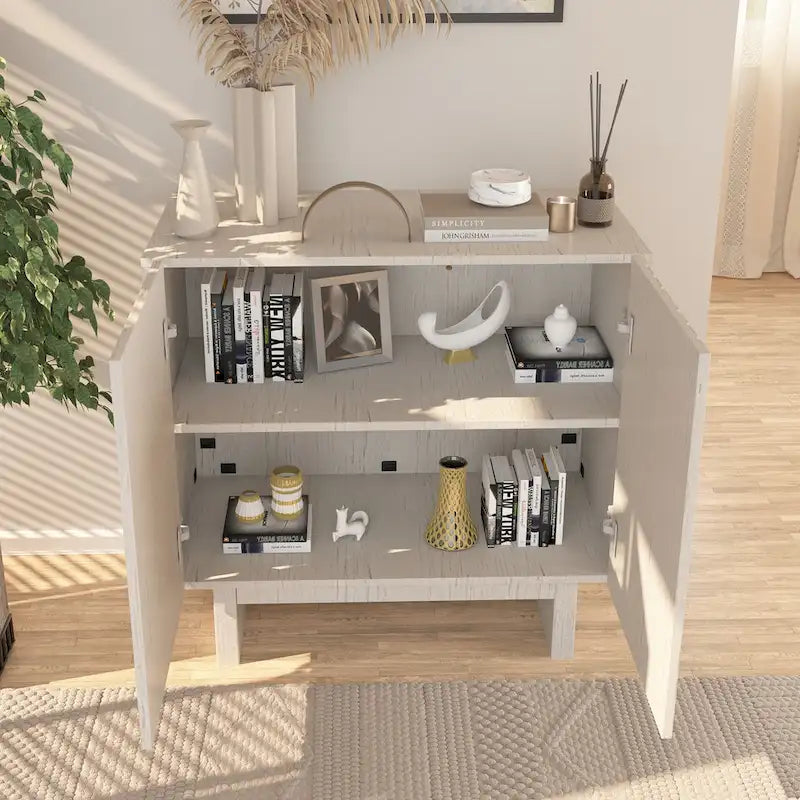Meuble d'appoint en bois à 2 portes