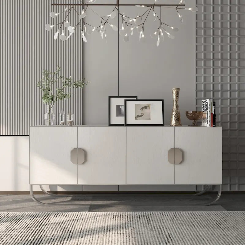 Meuble d'appoint 4 portes en bois