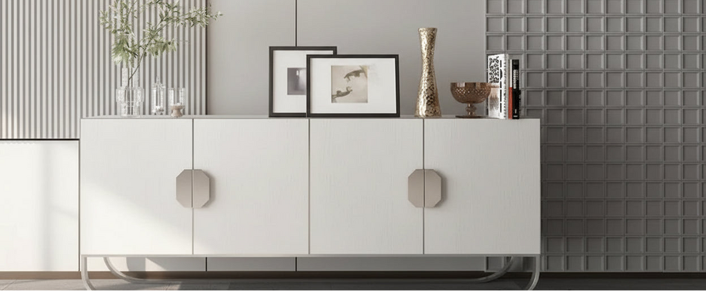 Meuble d'appoint 4 portes en bois