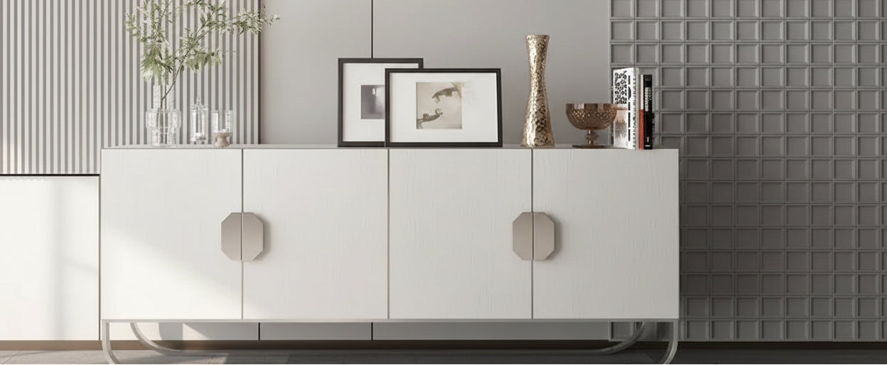 Meuble d'appoint 4 portes en bois