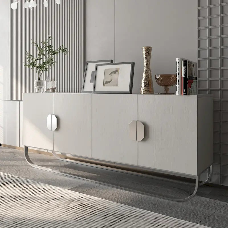 Meuble d'appoint 4 portes en bois