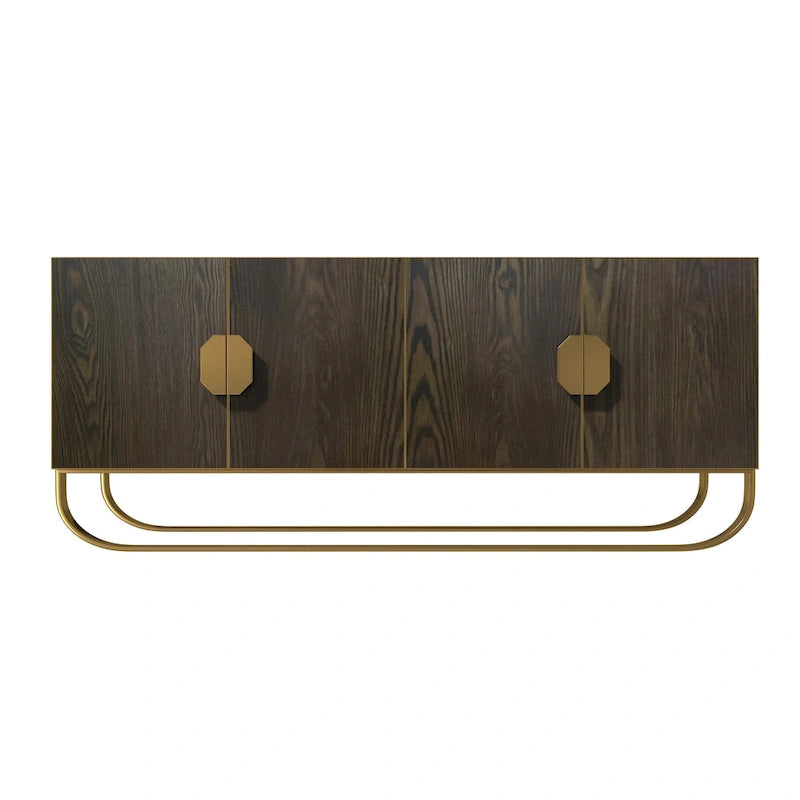 Meuble d'appoint 4 portes en bois