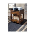 Baldridge Rustic Brown Casual Printer Stand