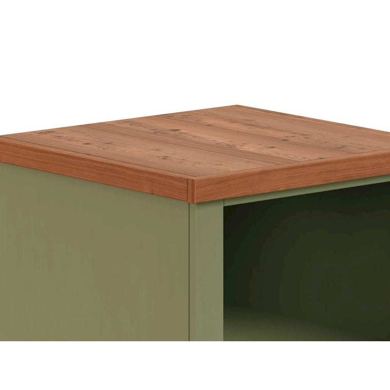 Classeur moderne de style « farmhouse » avec 1 tiroir, 56 cm, aucun assemblage requis, fini deux tons