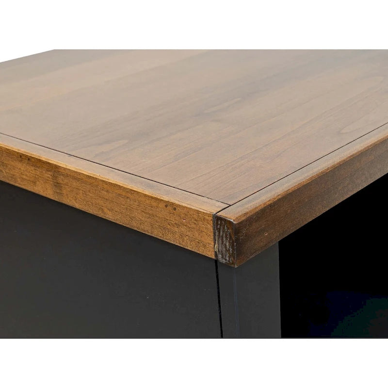 Classeur moderne de style « farmhouse » avec 1 tiroir, 56 cm, aucun assemblage requis, fini deux tons