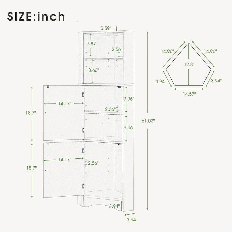Meuble d'angle haut pour salle de bain