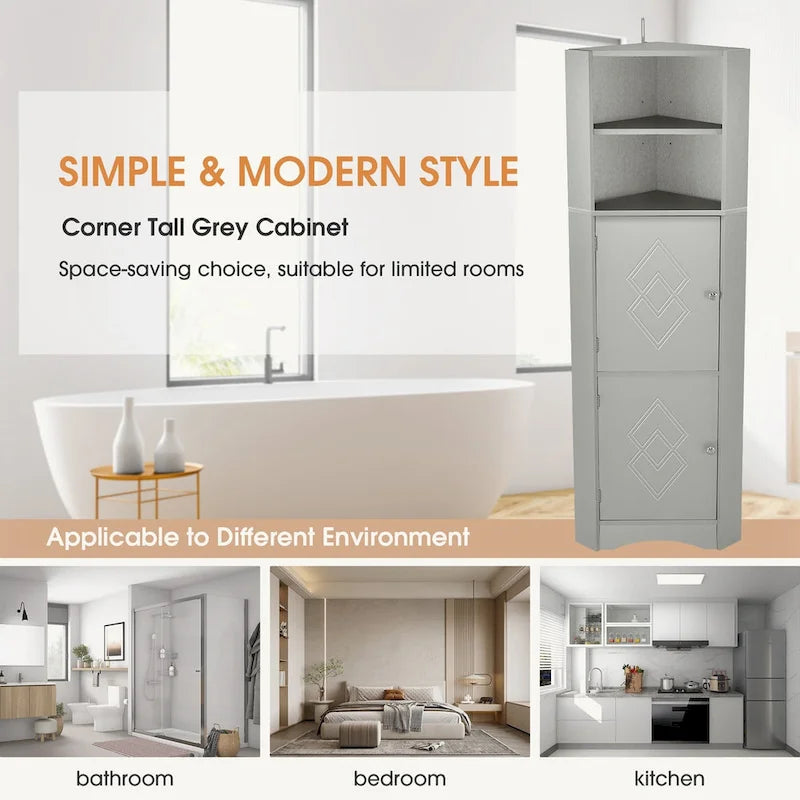 Meuble d'angle haut pour salle de bain