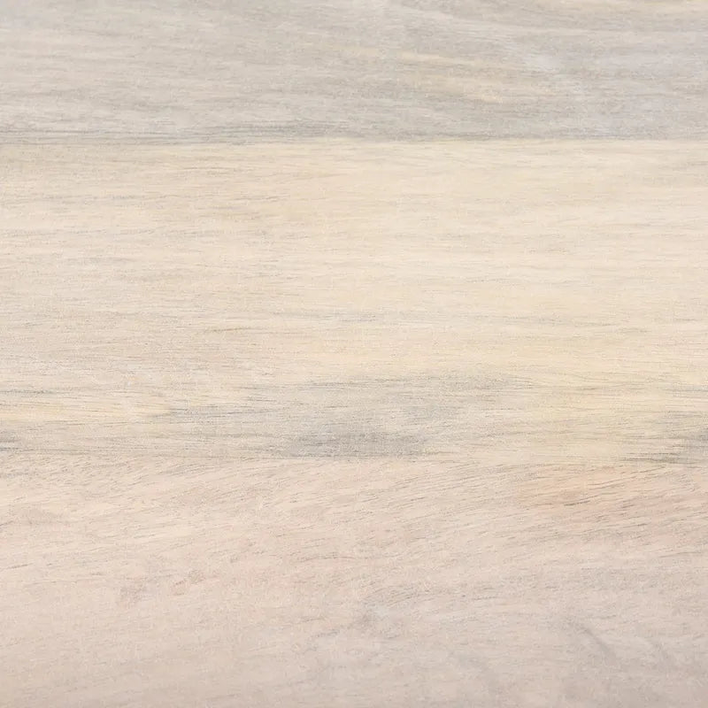 Bahut en bois massif blond avec piètement en fer doré et portes vitrées – 70 larg. x 32 haut. x 18,75 prof.