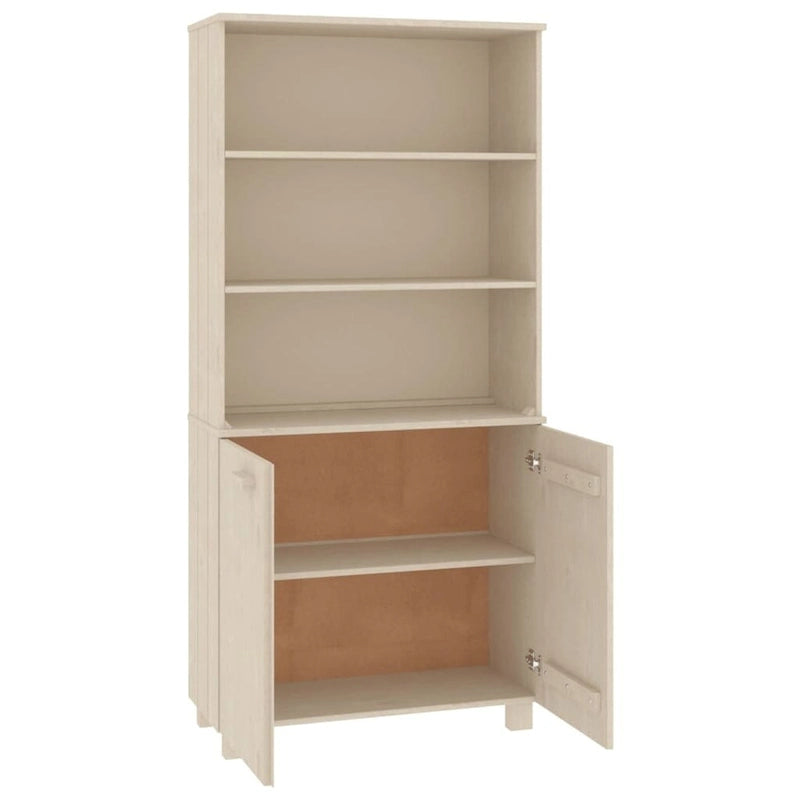Commode Étagère avec Rangement Étagères Bois Massif Pin - 33.5 x 13.8 x 70.9
