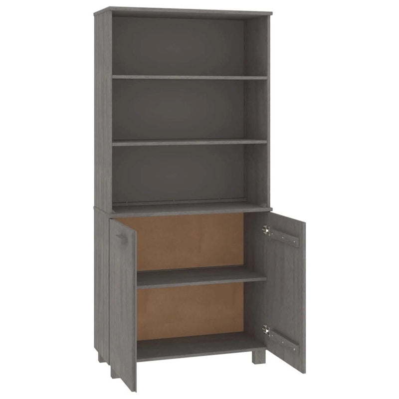 Commode Étagère avec Rangement Étagères Bois Massif Pin - 33.5 x 13.8 x 70.9