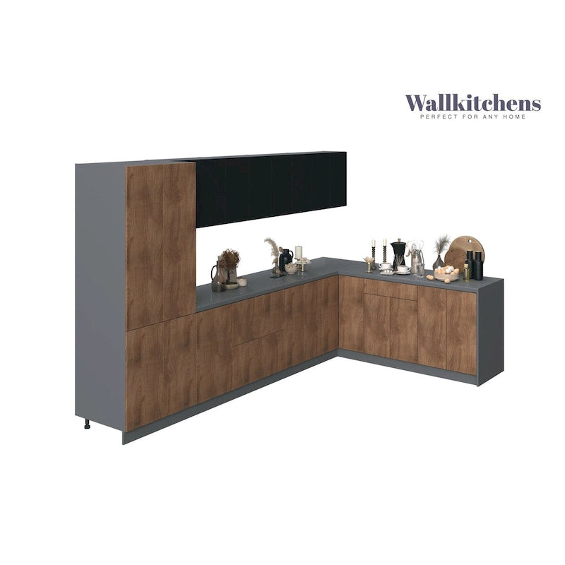 Collection Teck Naturel et Base de Couleur Noire Taille 11 pieds de large - 138x85