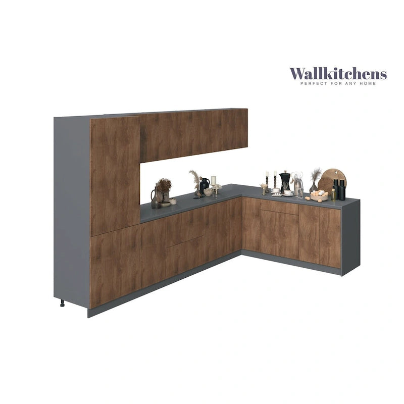 Collection Teck Naturel et Base de Couleur Noire Taille 11 pieds de large - 138x85