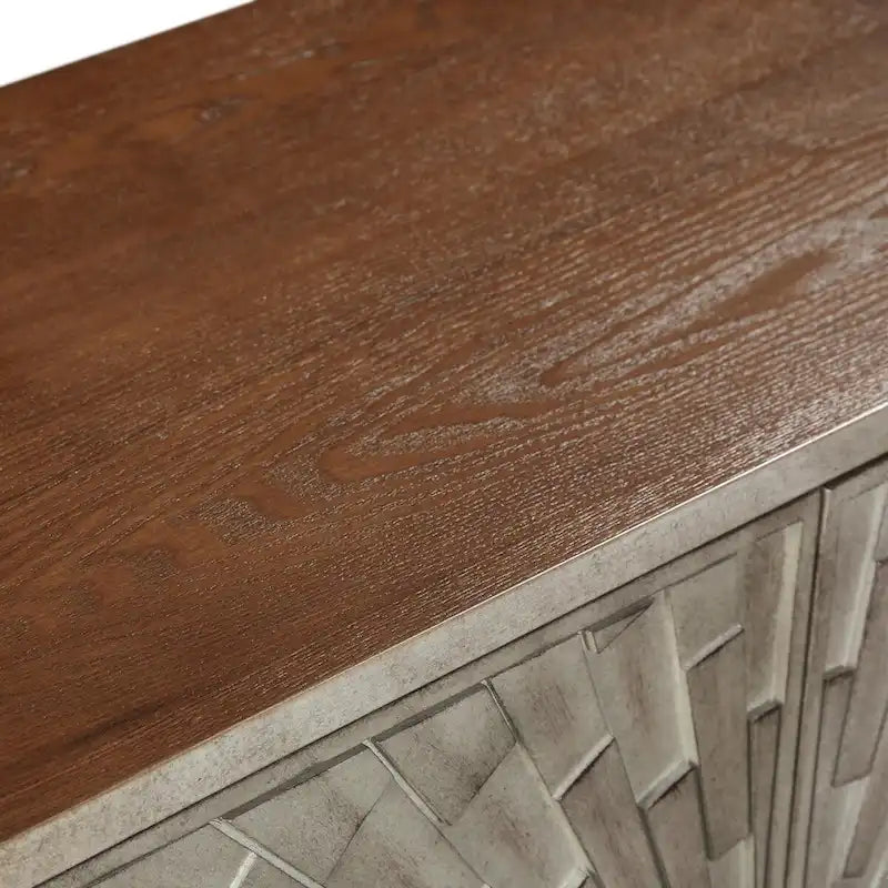 Meuble d'appoint 2 portes en bois style Mid-century Modern - Table basse d'entrée, rangement de chambre, buffet de cuisine, commode - 75 cm