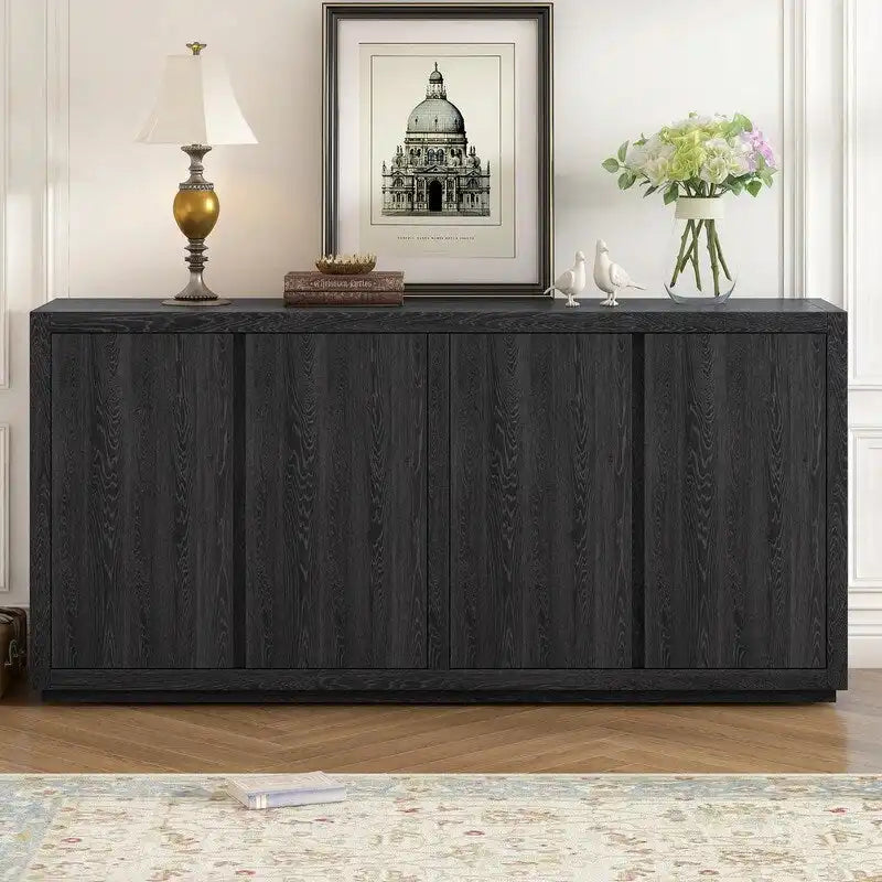 Cabinet buffet quatre portes en frêne