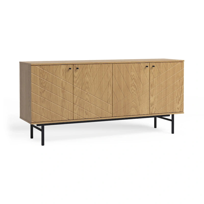 Bahut large de 160 cm avec motif géométrique