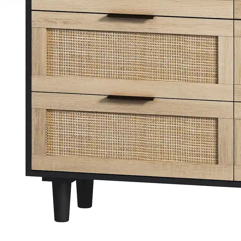 43.316-Meuble de rangement en rotin à tiroirs, pour chambre à coucher, salon
