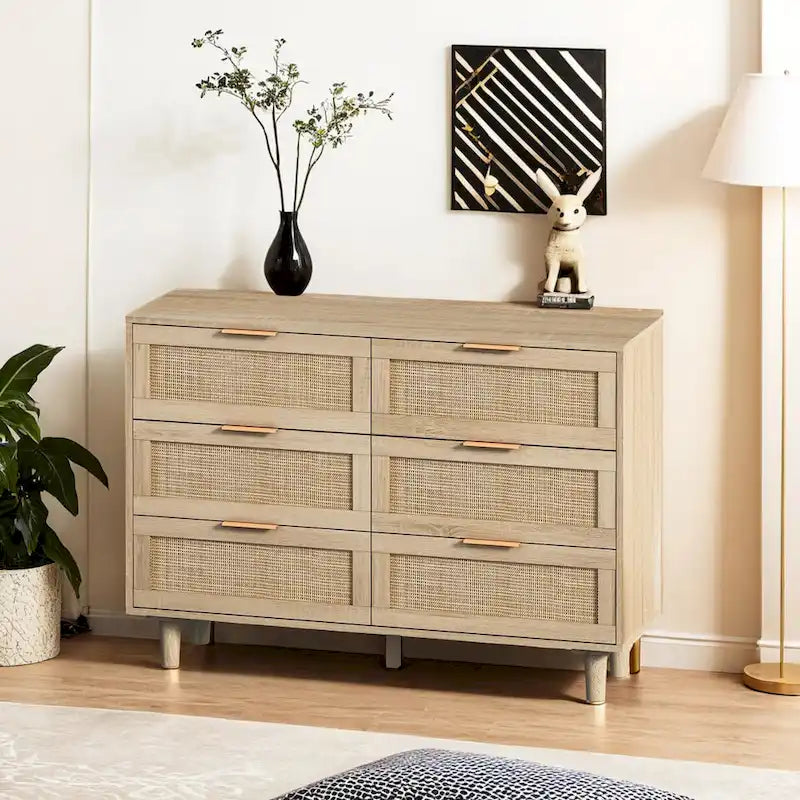 43.316-Meuble de rangement en rotin à tiroirs, pour chambre à coucher, salon