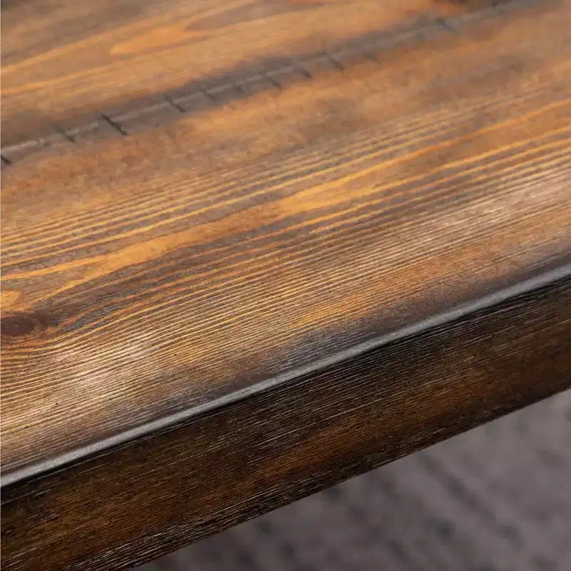 Ensemble de salle à manger industriel 7 pièces Aryven de Roundhill Furniture, brun antique