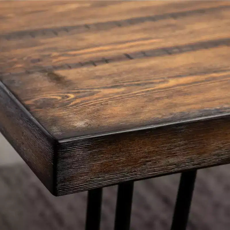Ensemble de salle à manger Arroyo de Roundhill Furniture, table à manger Hairpin avec 4 chaises à dossier croisé, noir riche, 5 pièces