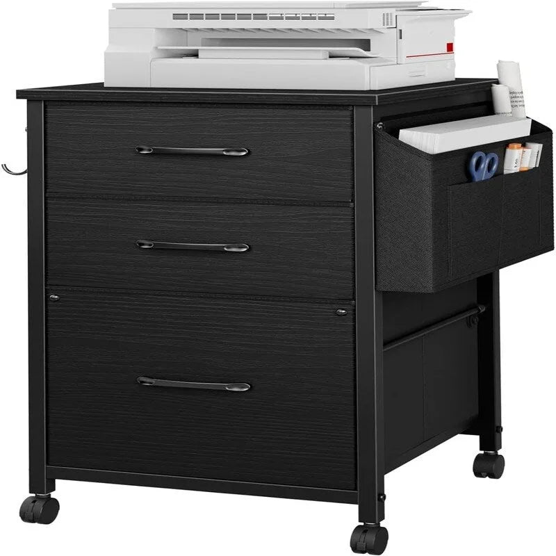 Small File Cabinets for Home Office - 3 Drawer Filing Cabinet - 15.68D x 15.3W x 26.6H