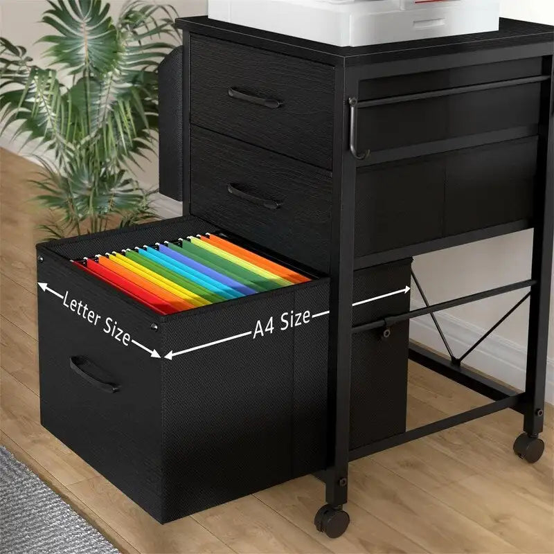 Petits Classeurs pour Bureau à Domicile - Classeur à 3 Tiroirs - 39,83 P x 38,86 L x 67,56 H cm