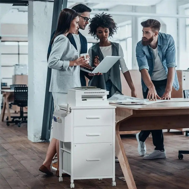 Petits Classeurs pour Bureau à Domicile - Classeur à 3 Tiroirs - 39,83 P x 38,86 L x 67,56 H cm