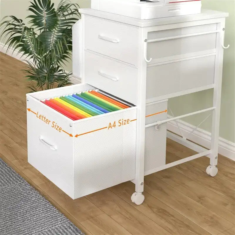 Petits Classeurs pour Bureau à Domicile - Classeur à 3 Tiroirs - 39,83 P x 38,86 L x 67,56 H cm