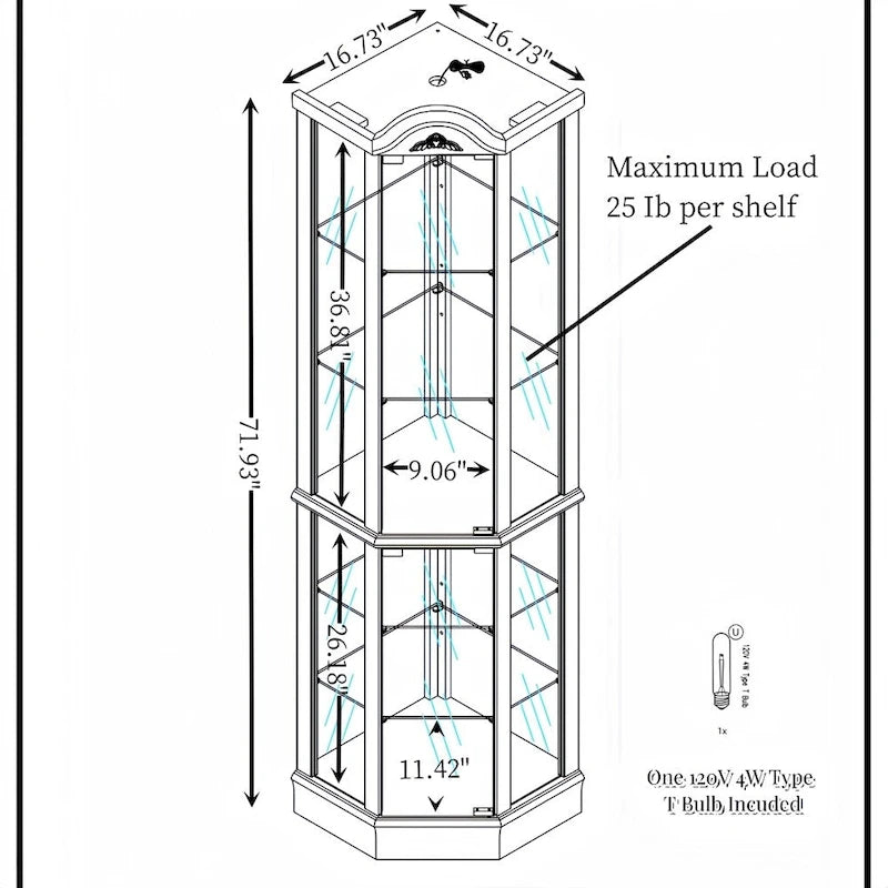 Meuble à vin avec étagères en verre réglables et décorations sculptées