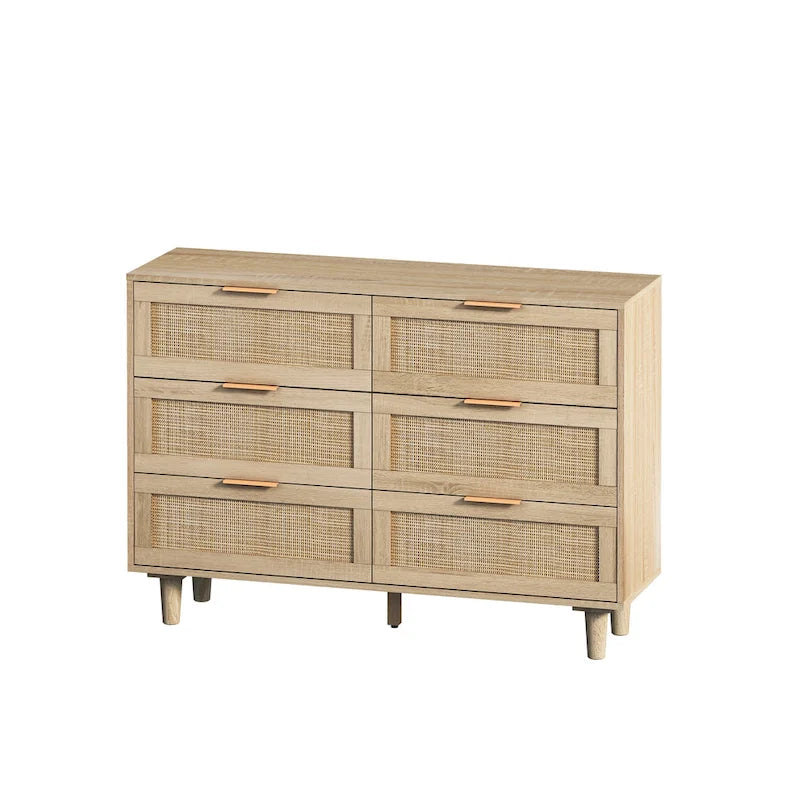 43.316-Meuble de rangement à tiroirs en rotin, pour chambre, salon, naturel